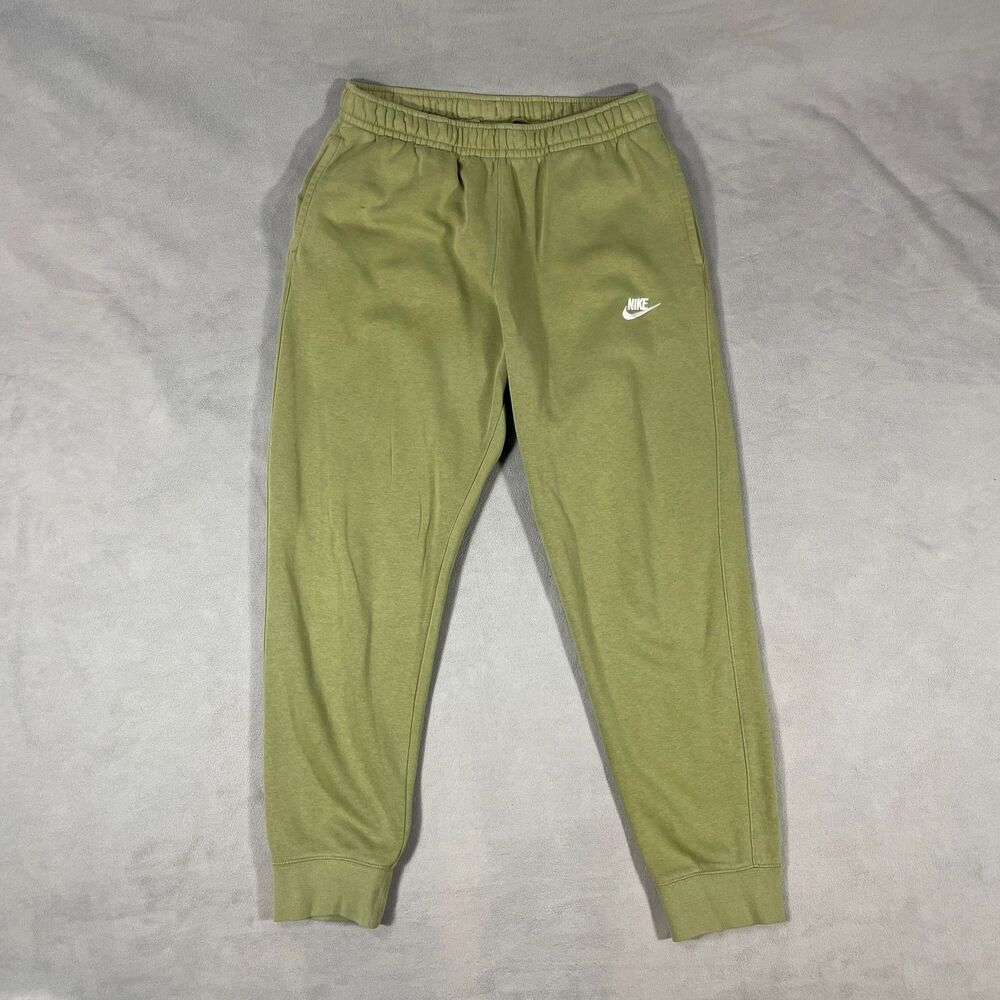 Nike Mens Size Large Sportswear Club Fleece Joggers Green Sweatpants BV2671-334